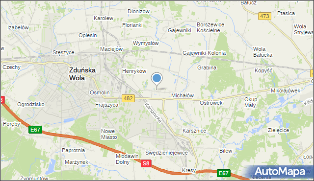 mapa Krobanów, Krobanów na mapie Targeo